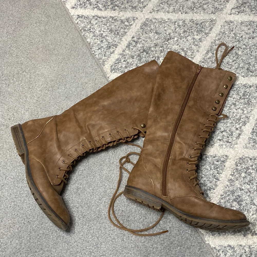 Tall combat boots